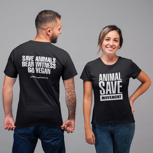 Animal Save Movement T-shirt - Black, Unisex