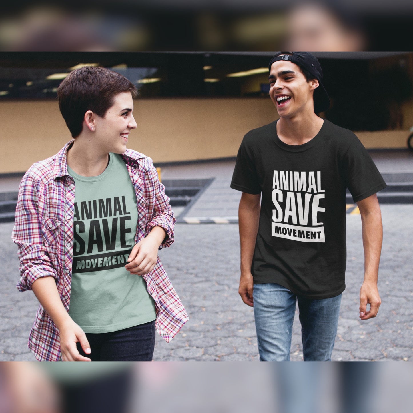 Animal Save Movement T-shirt - Black, Unisex