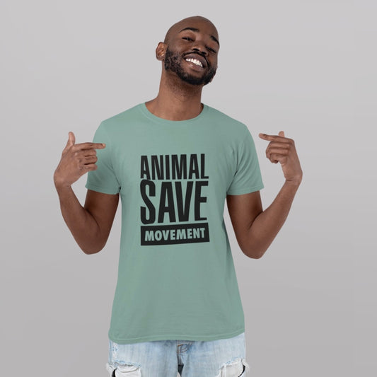 Animal Save Movement T-shirt - Sage Green, Unisex